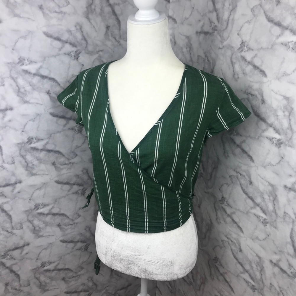 Cotton On Green Wrap Top